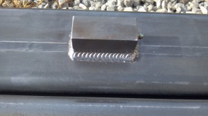 steel gate post with hinge block welded on jdr metal art
