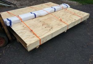 Driveway gate crate for shipping via freight.