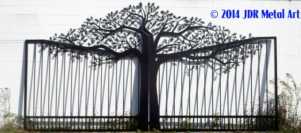 Tree Driveway Gates Designs Plasma Cut By Jdr Metal Art 7180