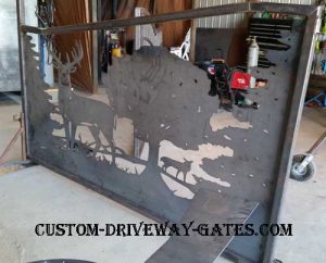 Kentucky driveway gate deer by JDR Metal Art