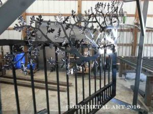 Powder coated ornamental tree gates by JDR Metal Art