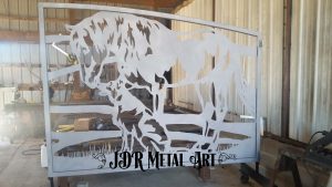 Texas Ranch Gates with Horses JDR Metal Art 2020 2