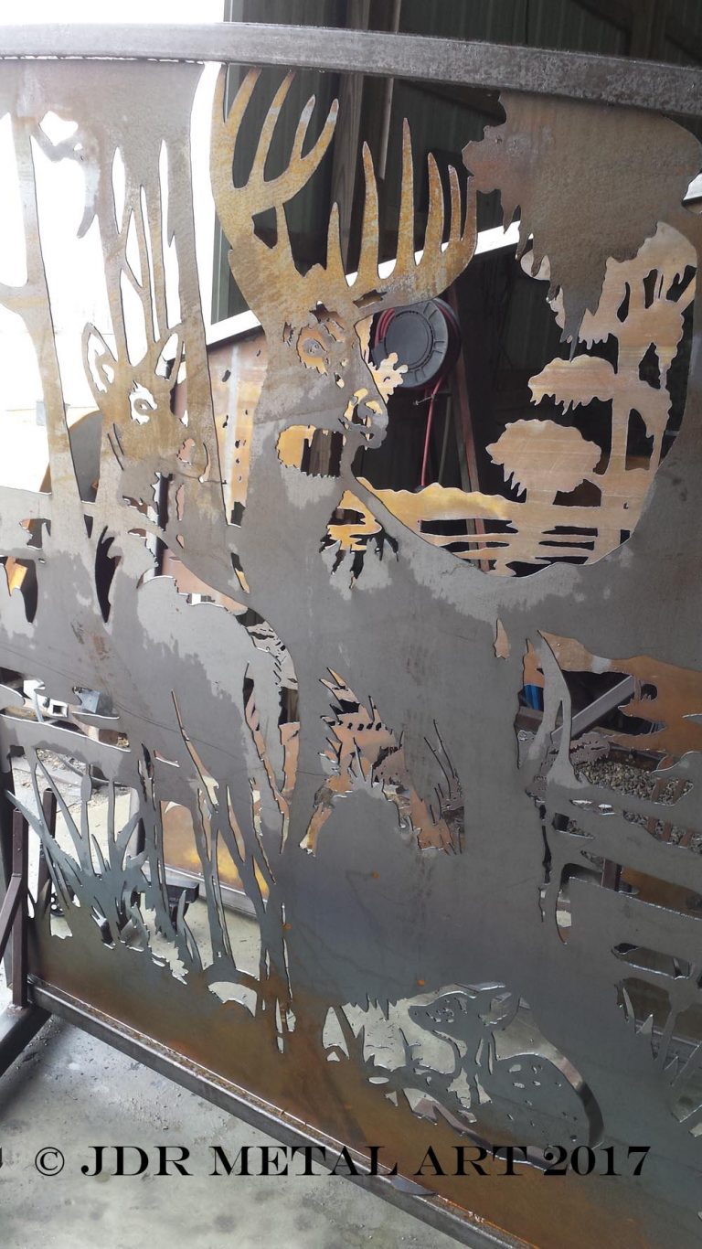 Driveway Gate Designs Louisiana Alligators & Deer Theme By JDR Metal