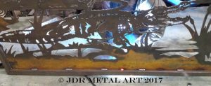 welding alligator silhouette gate designed by jdr metal art