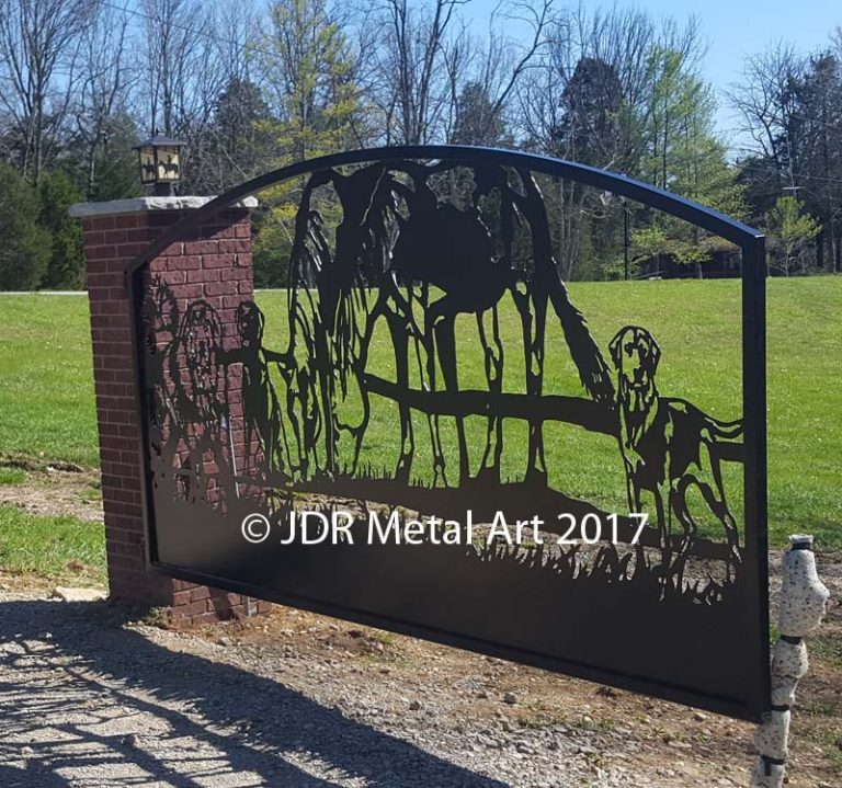 Horse Themed Driveway Gate Designs JDR Metal Art Aluminum Steel & Iron