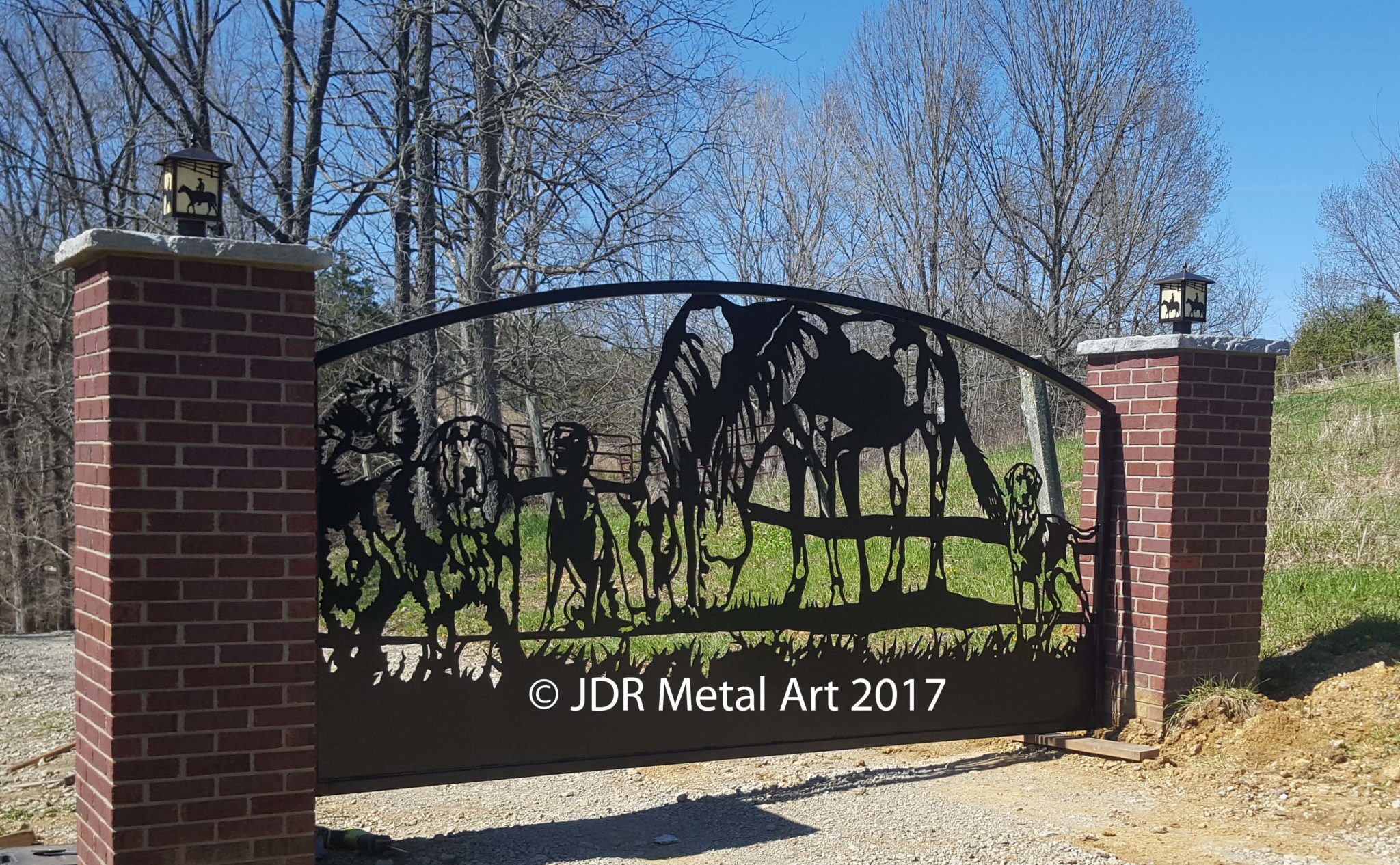 jdr metal art kentucky driveway gates 2017 Custom Driveway Gates by