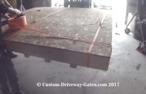 preparing gate pallet for shipment