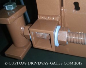 Driveway gates with heavy duty hinges by jdr metal art