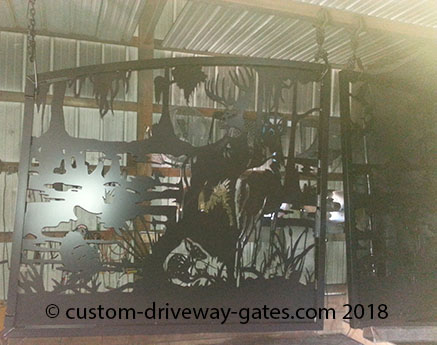 Powder coated aluminum driveway gates Florida