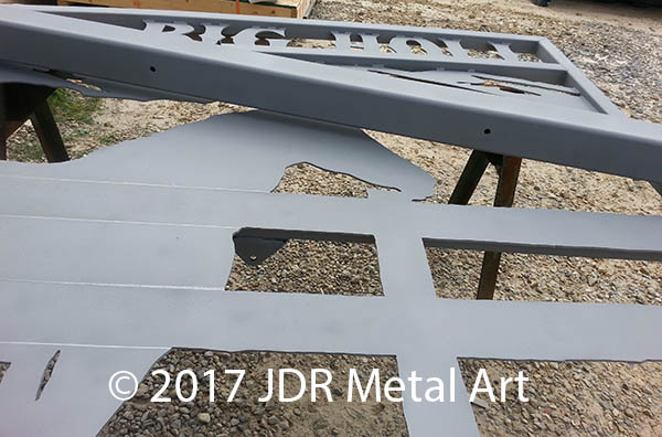 Colorado Steel Driveway Gates before Powder Coat