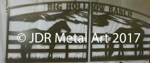 Ranch Driveway Gates Horse Mountain Lettering JDR 2017