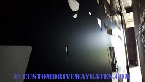 Black powder coat driveway gates 2018