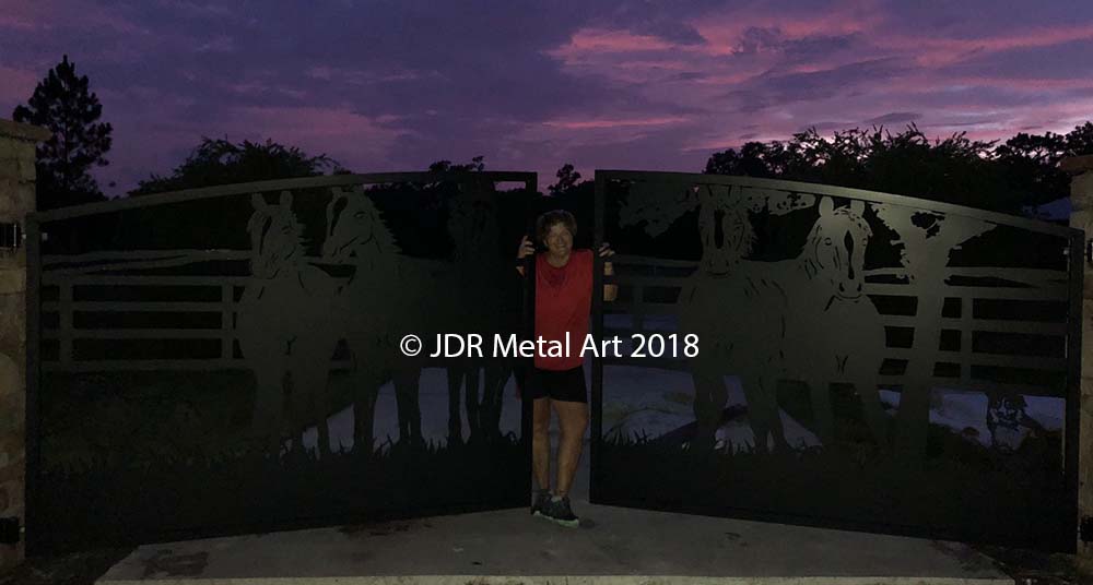 Bradenton Tampa driveway gates by JDR Metal Art