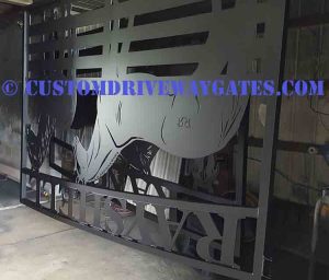 Custom Horse Driveway Gates Powder Coated Black JDR Metal Art 2018