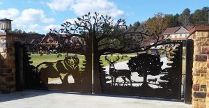 Custom driveway gates by jdr metal art
