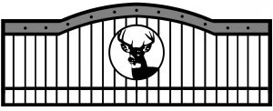 Security gate for estates with deer or other custom design plasma cut.