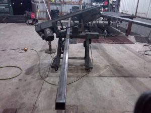 Sawing steel gate frame for South Bend Gary Indiana Driveway Gates1