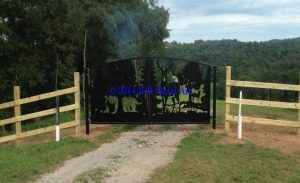 West Virginia Plasma Cut Driveway Gate by JDR Metal Art 2014