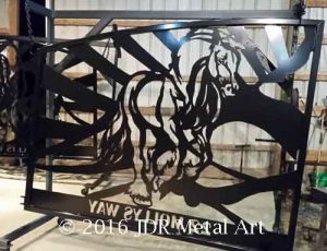 driveway gates metal horse