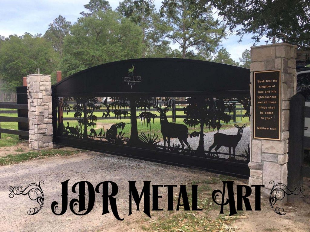 Custom Driveway Gates By Jdr Metal Art For Homes Farms Ranches