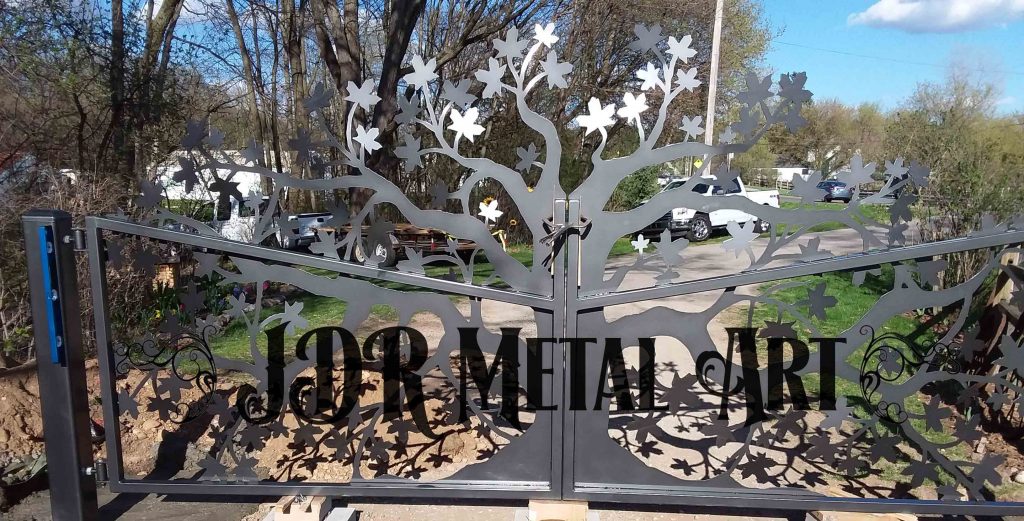 art deco driveway gate design