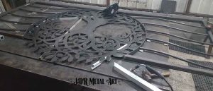 Tree of life gate design on welding table
