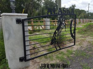 Left gate panel for Florida ranch entrance.