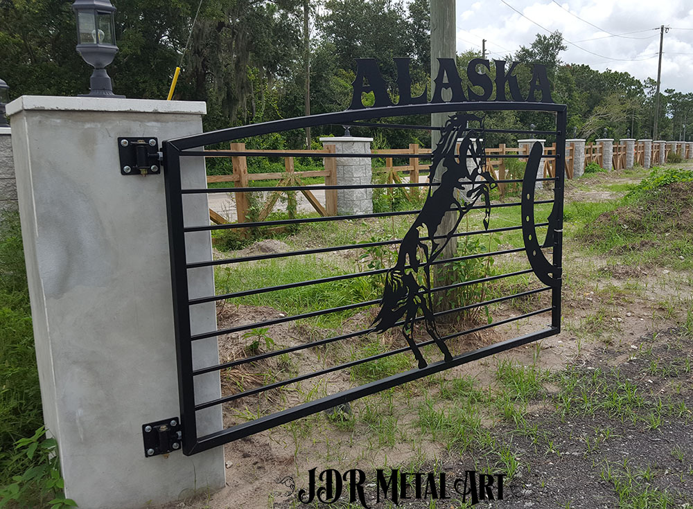 Left gate panel for Florida ranch entrance.