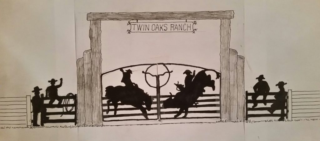 Rodeo ranch gate design for JDR Metal Art.