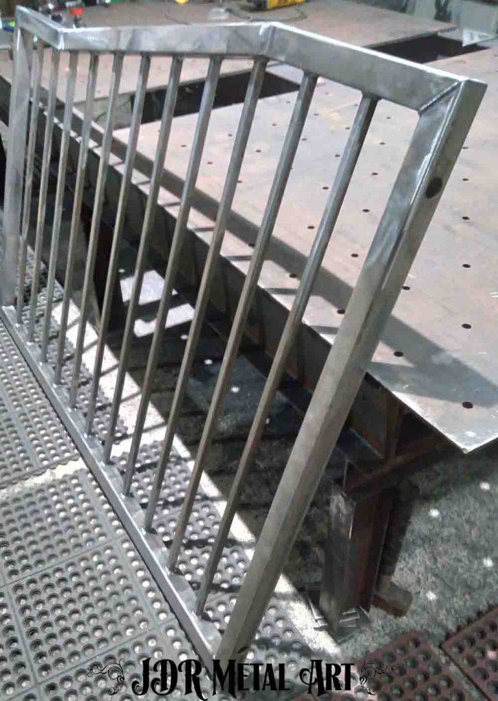 Steel gate panel.