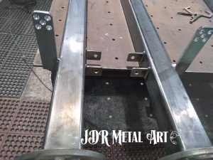 Liftmaster LA 500 gate opener brackets welded gate posts JDR