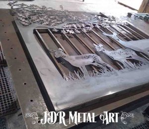 Metal art gate panel