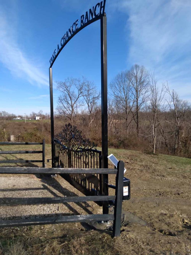 Ranch gates with Liftmaster gate openers