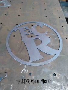 powder coated ranch brand plasma cut metal art