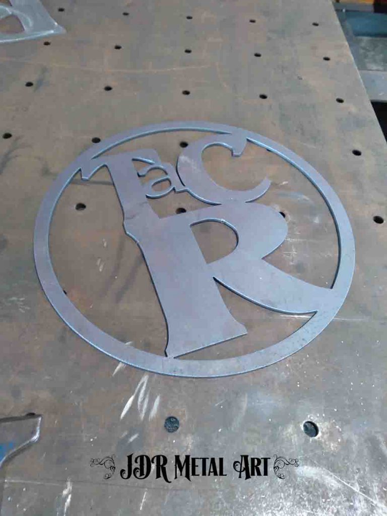 powder coated ranch brand plasma cut metal art