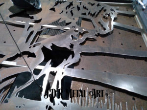 German shepherd dog design for denver metal driveway gates.