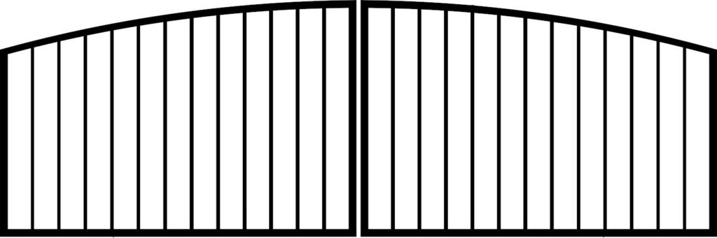 Standard gates for a standard sized driveway entrance.
