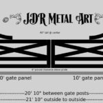 Orlando florida aluminum driveway gate design by JDR Metal Art with 2x6 and 2x8 rectangular aluminum tubing frame with arches and 6x6 aluminum posts besides masonry columns.