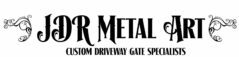 Custom driveway gates by JDR Metal Art logo.