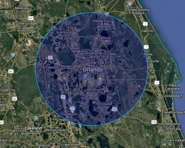florida driveway gates-min map showing service area in Florida for driveway gates by JDR