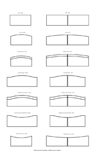 Driveway Gate Designs Frame Templates Step 1 1 Custom driveway gate design templates: Flat, Arched, Bell Curve, and Tapered frame styles for single and dual swing gates.