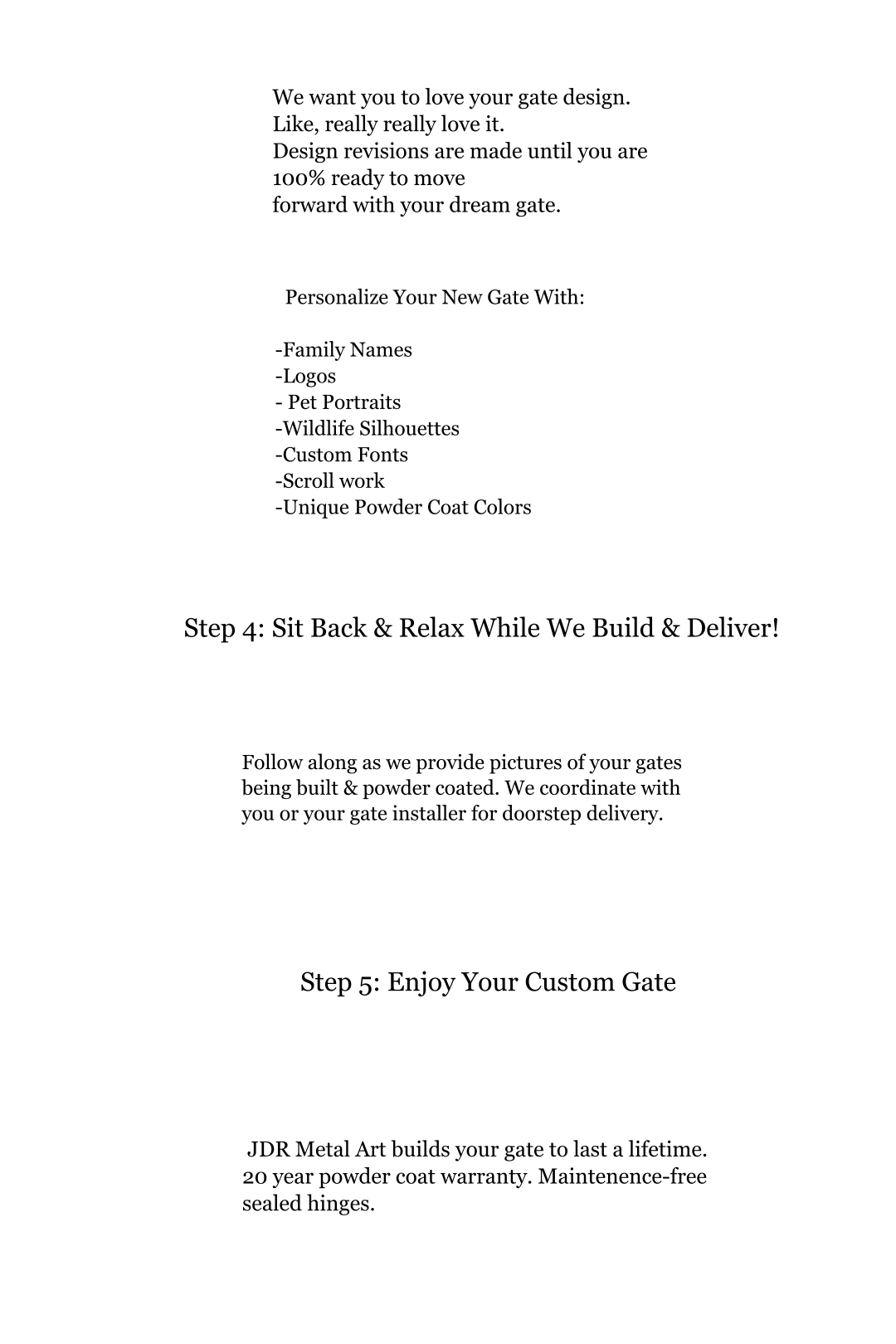 Custom Driveway Gates by JDR Metal Art 6 Driveway Gate Designs Frame Templates Step 3