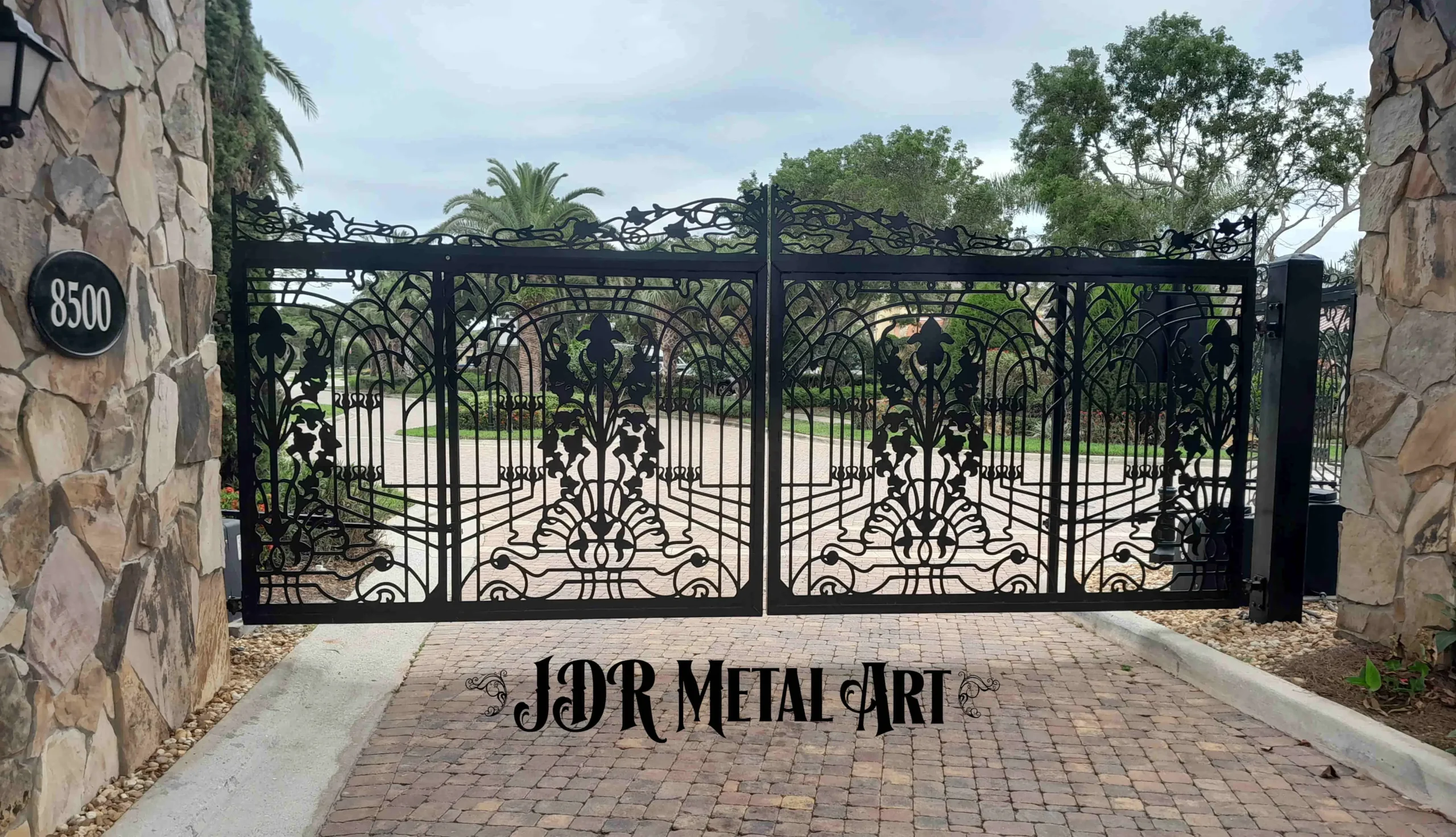 Custom Driveway Gates by JDR Metal Art | 2026 5 Estero Ornamental Gate