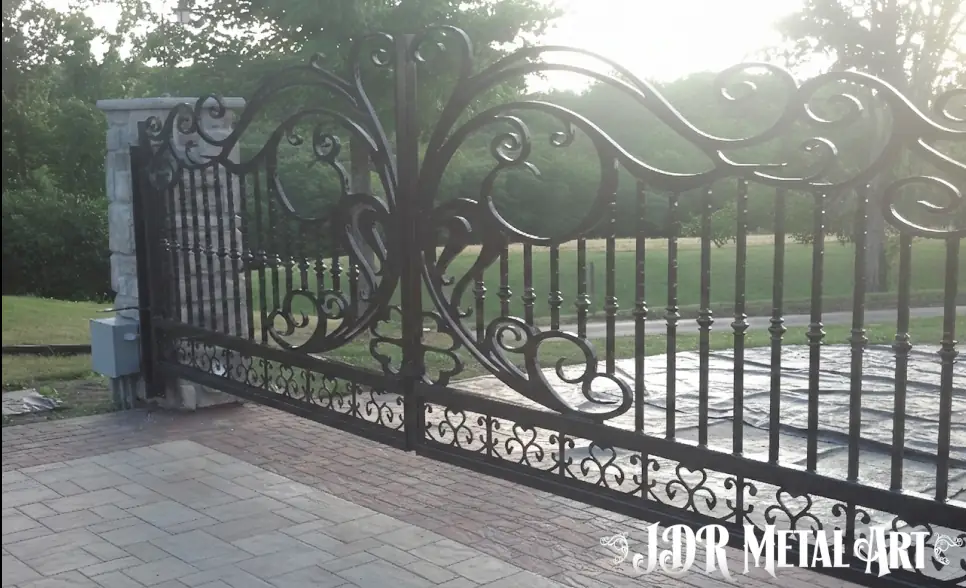 Custom Driveway Gates by JDR Metal Art | 2026 7 Wrought Iron Style Gate